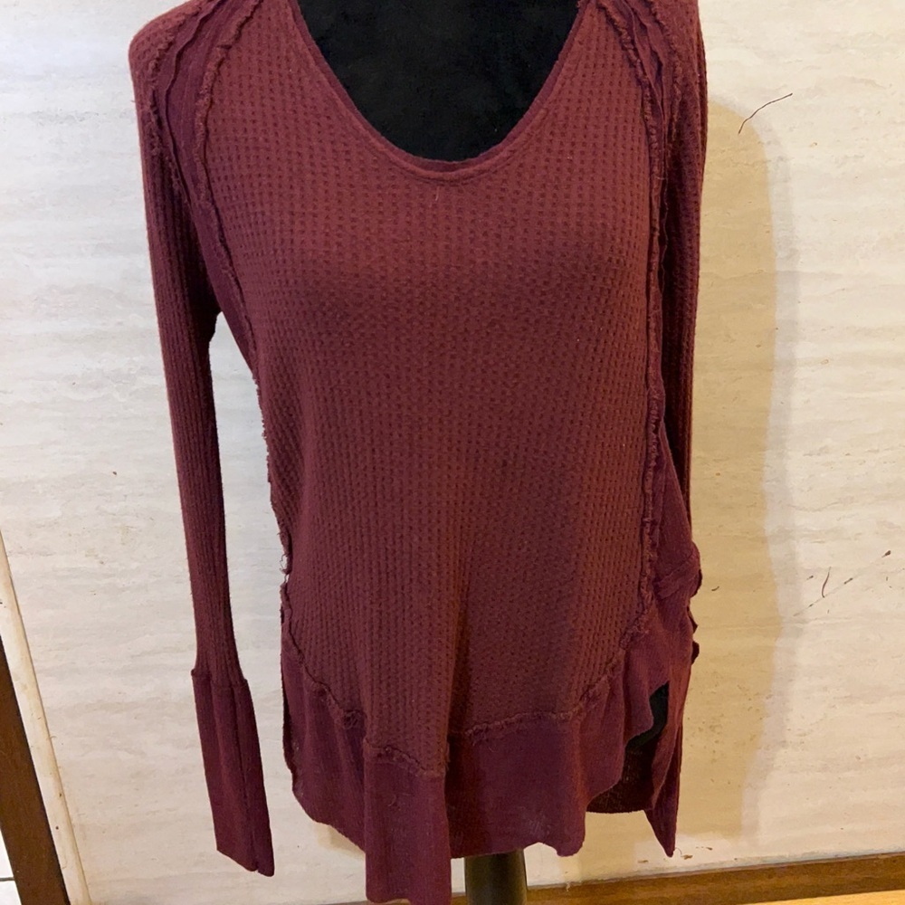 We The Free People waffle knit Catalina thermal top